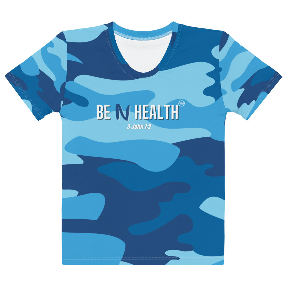 Be N Health Women's Blue Camo Versatile T-shirt