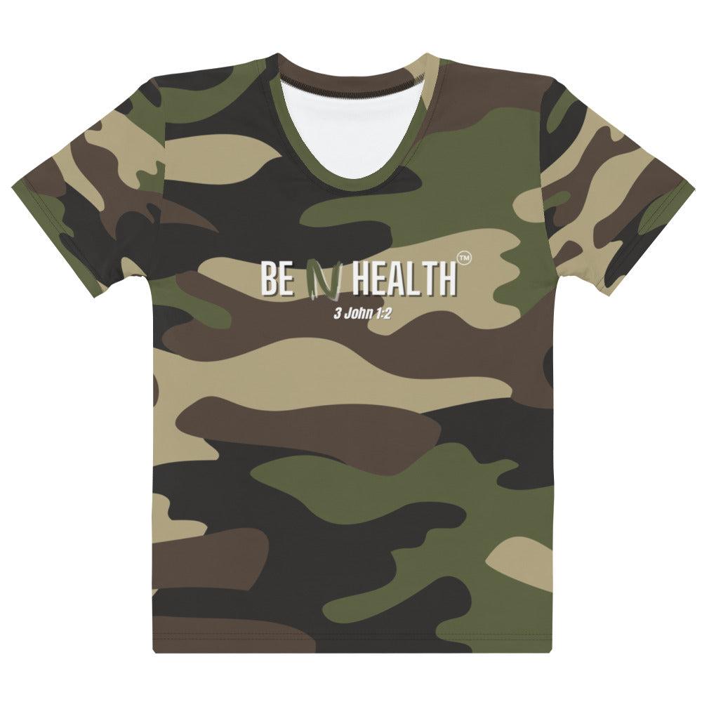 Be N Health Women's Green Camo Versatile T-shirt