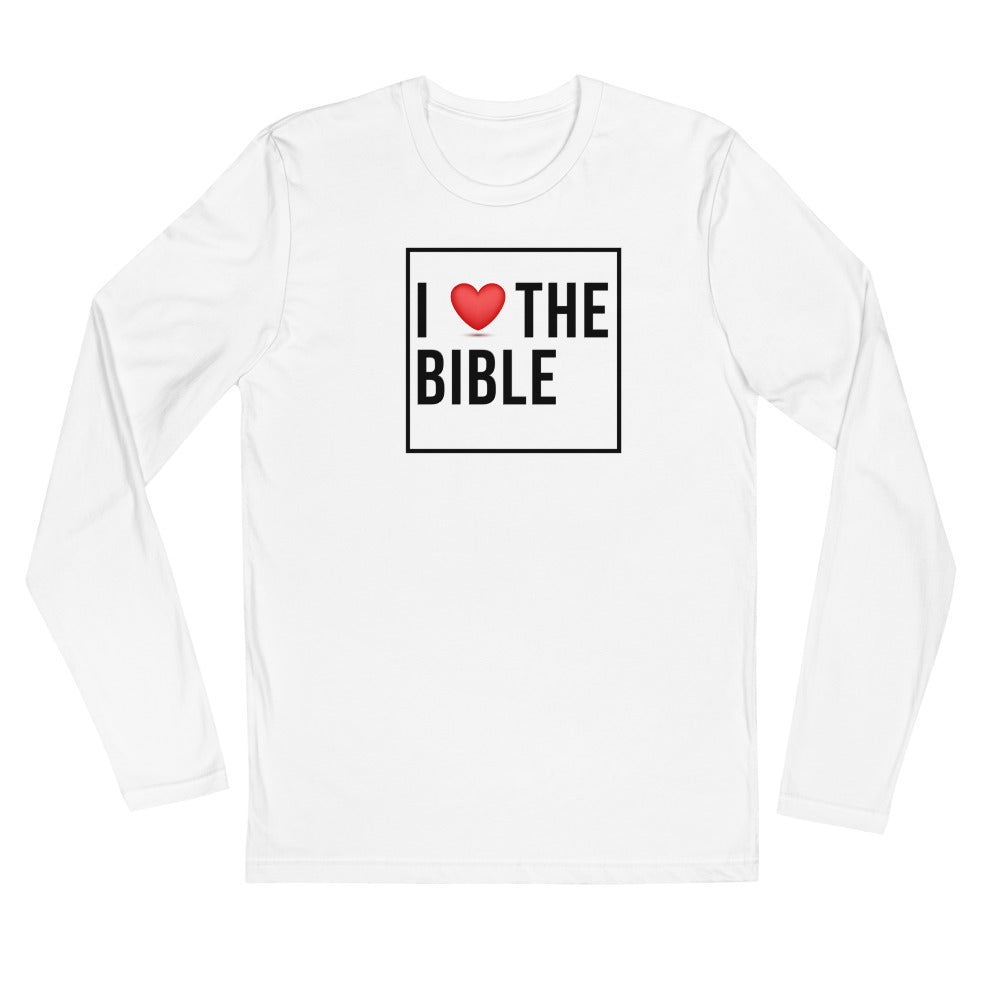 I Love the Bible - Men's Long Sleeve Fitted Crew