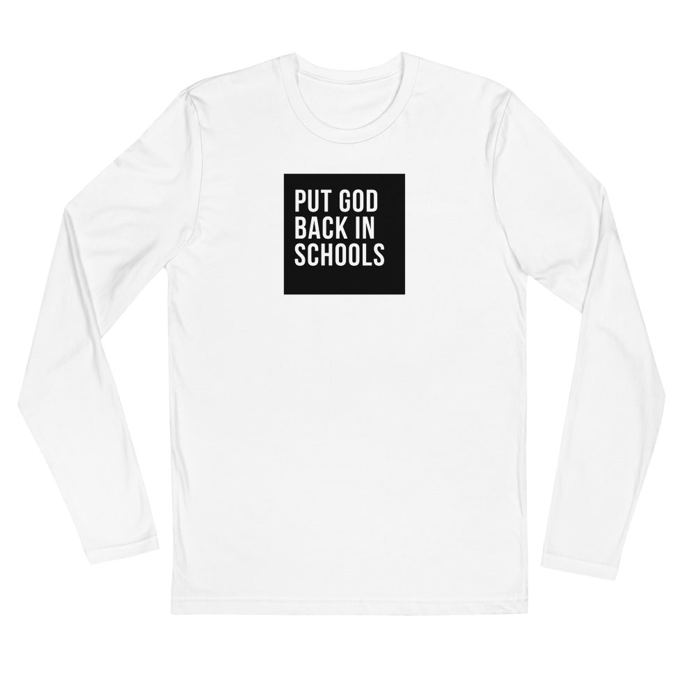 Put God Back in Schools - Men's Long Sleeve Fitted Crew