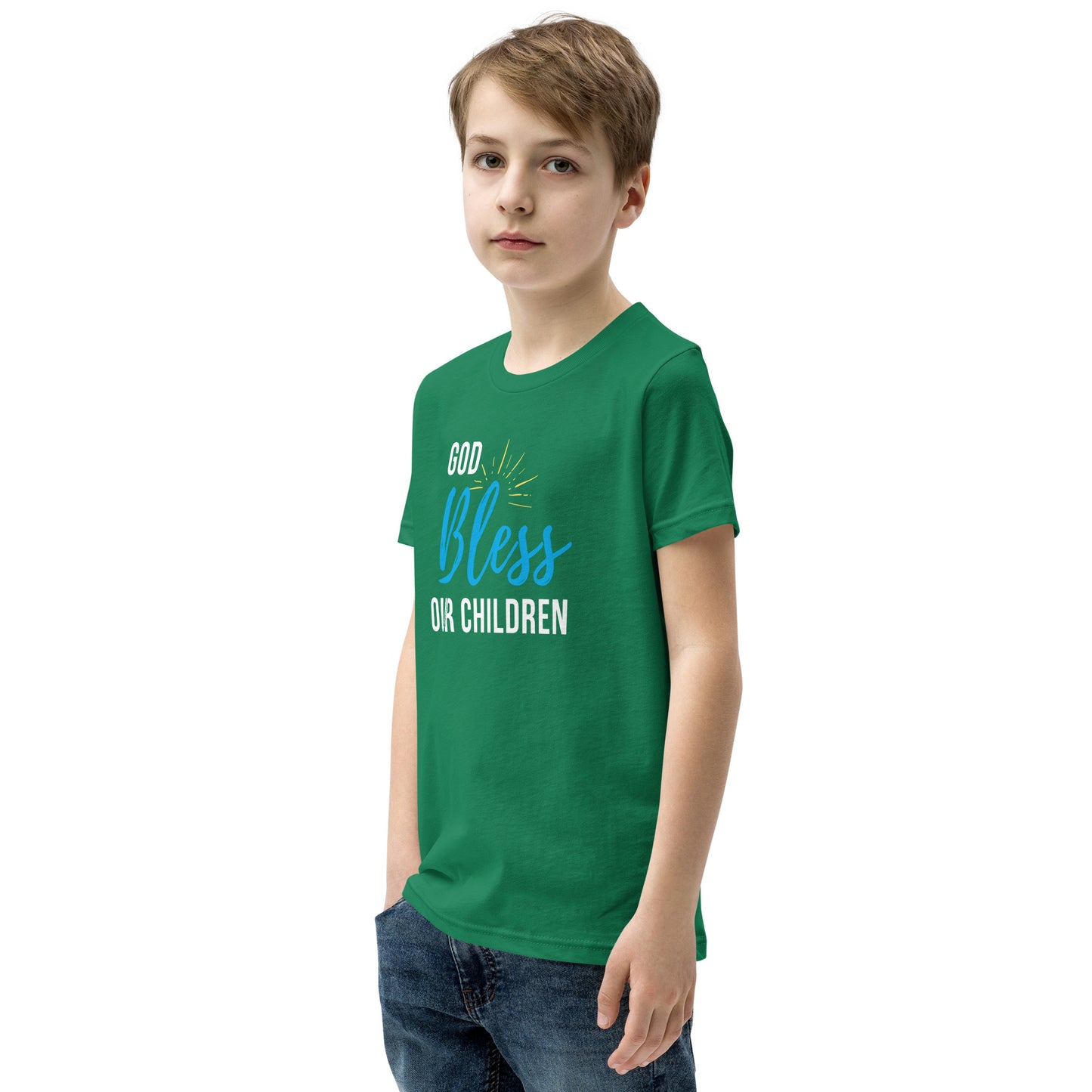 Youth God Bless Our Children Short Sleeve T-Shirt