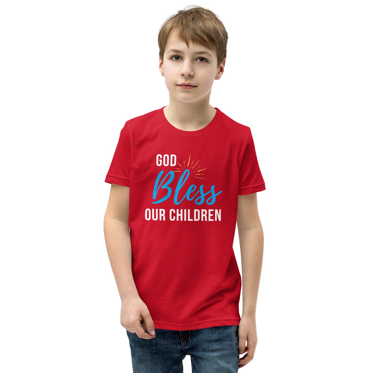 Youth God Bless Our Children Short Sleeve T-Shirt